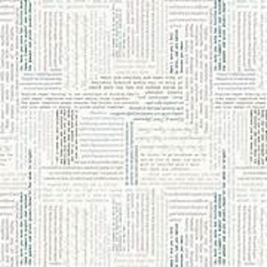 Bookworm 2.5 Yard Piece Lewis & Irene Text on White A551 Cotton Fabric ...