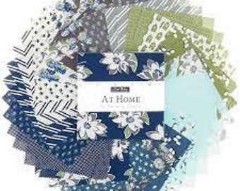 At Home Camille's House Charm Pack (42 pcs) 5” x 5” fabric squares by Bonnie and Camille for Moda Out of Print
