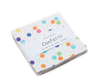 Confetti Charm Pack Me and My Sister Design - Moda - 100% Cotton Fabric - Precut - OUT OF PRINT