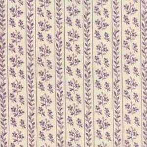 Jardin de Versailles 1/2 jarda Lavanda Flor Listrada 13813 19 Francês Geral - Moda - Fora de catálogo - Tecido de algodão