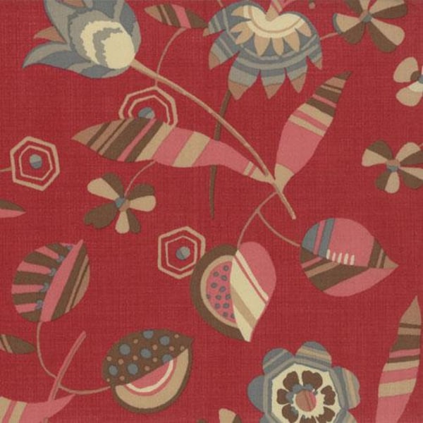 Petite Odile Continuous HALF YARD Faded Red Moda - French General - Out of Print - RARE - 100% Cotton fabric