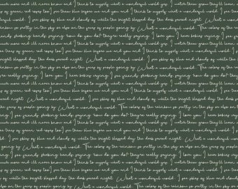 Gingham Fields 1/2 yarda Riley Blake Texto Bosque de mi mente Agotado