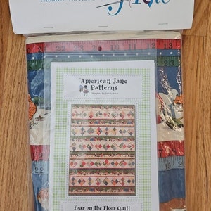 American Jane Moda Quilt Kit Four on the Floor 45x60 NEW NIP Includes charm pack and border fabric