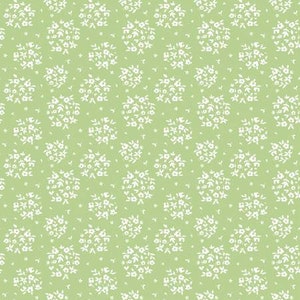 Summer Blush Continuous 1/2 Yard Puffs Green Sedef Imer for Riley Blake - Out of Print - 100% Cotton fabric