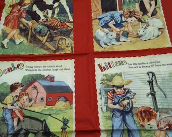 Farm Play - Red - Vintage fabric - Shopgirl Fabrics - Ruth Derksen - Bluehill Fabrics - Old School - Quilting fabric