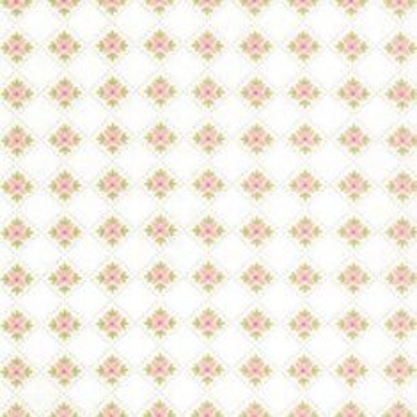Olive's Flower Market Continuous 1/2 Yard Lella Boutique - 5035 Flower Box Out of Print Moda - Rare - Cotton Fabric