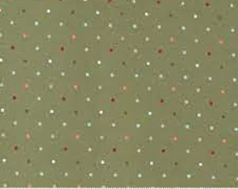 Christmas Morning 1/2 yard Lella Boutique Pine Magic Dot  5147 15 Moda Out of Print Cotton Fabric