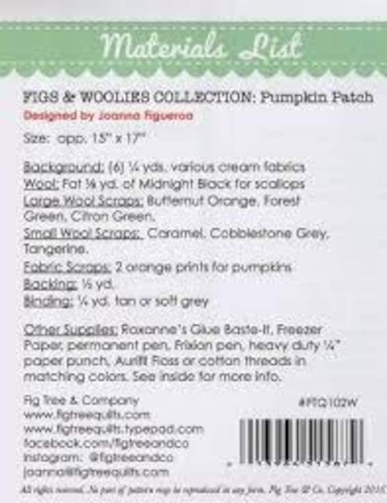 Figs and Woolies Pumpkin Patch Wall Hanging Kit 15x17