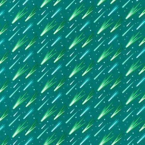 Shooting Stars Jade 1/2 yard Planetarium Elizabeth Hartman Robert Kaufman Fabric OOP