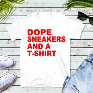 Zapatillas de deporte Dope y una maqueta de camiseta SVG PNG incluida