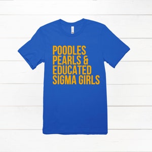 Poedels parels opgeleide Sigma meisjes SGRho Sigma Gamma Rho oprichters dag SVG PNG mockup inbegrepen