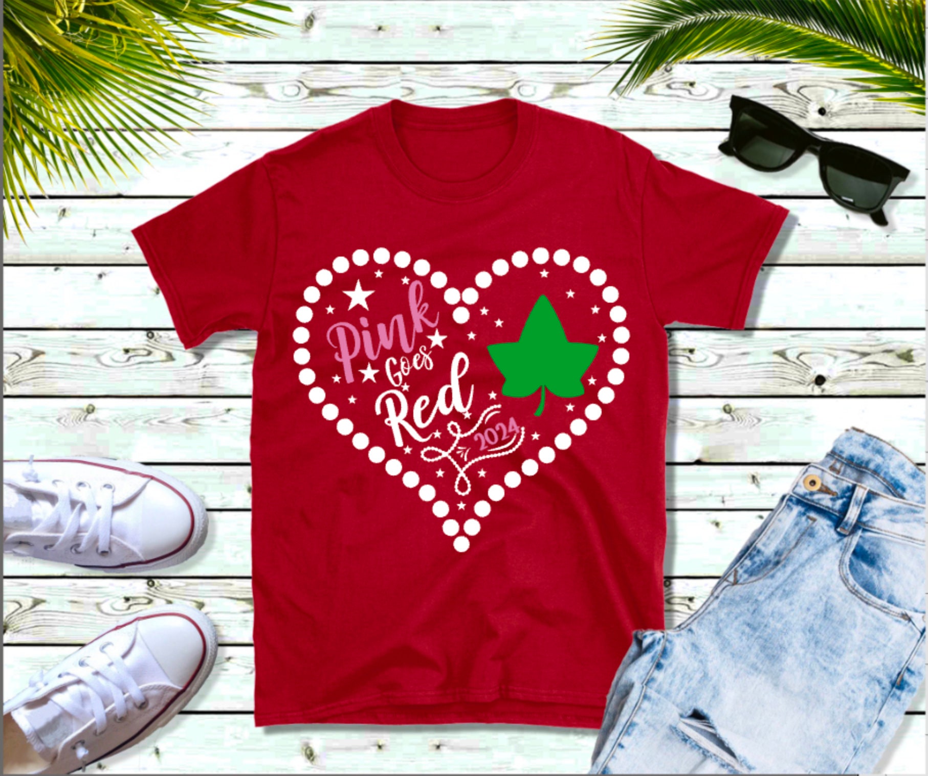 Pink goes red shirt sales