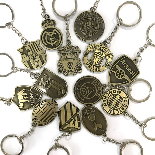 Metal Logo Soccer or Football Keychain Makes a Perfect Gift for a Fans and Supporters