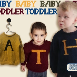 Wemel trui Harry Potter kerstinitialen trui Aangepaste Weasley kerstcadeau voor haar hem baby peuter Valentijnsdag cadeau afbeelding 6