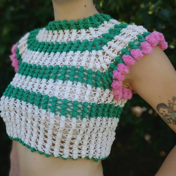 Blusas cortas en crochet hotsell