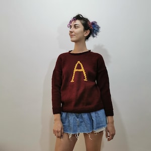 Suéter Weasley con monograma personalizado / Sudadera mágica navideña de Harry Potter / Regalo de Navidad personalizado