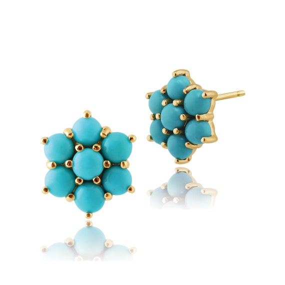 Turquoise cluster stud earrings deals