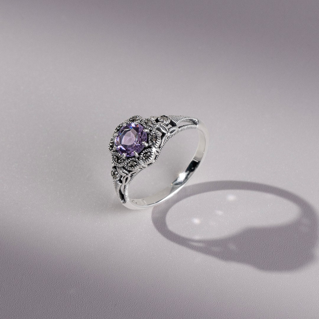 Bague tank marcassite - modèle Ymir - Valkyrie Paris