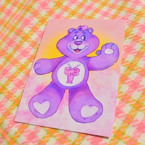 SHARE BEAR - Care Bear Inspired Art Print by PrizePuppy