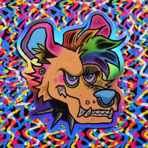 PRIZE Fursona Sailor Jerry Holographischer Aufkleber / Vinyl Aufkleber