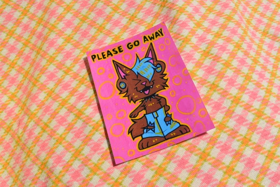 PLEASE GO AWAY - Furry Art Print by PrizePuppy