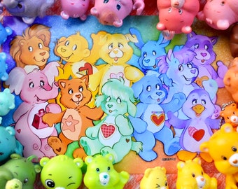 Ours nostalgique cousins inspirés des années 80, impression d'art 8 x 12