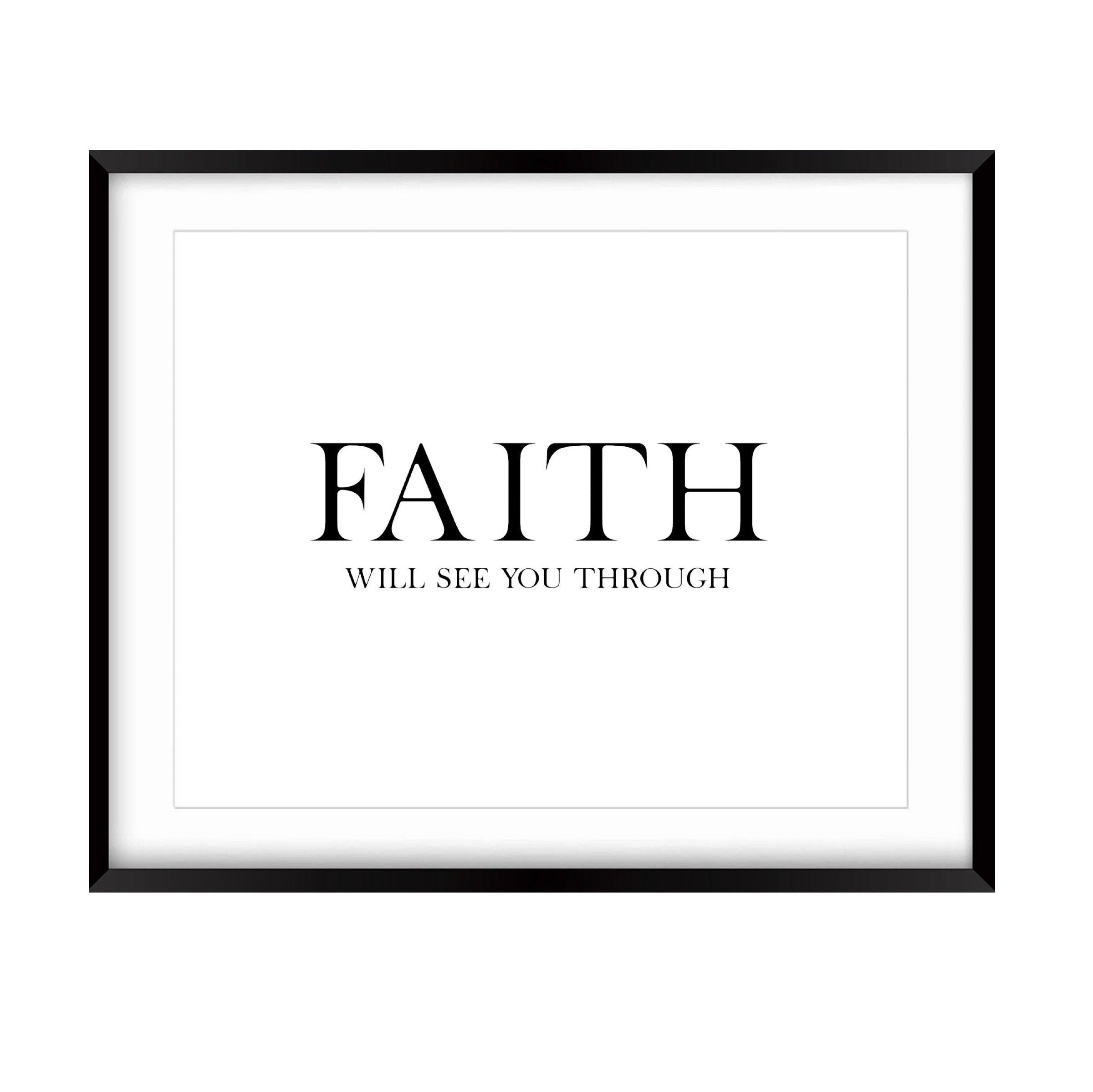 Faith will see us through Bible Verse Printable Wall Art Etsy