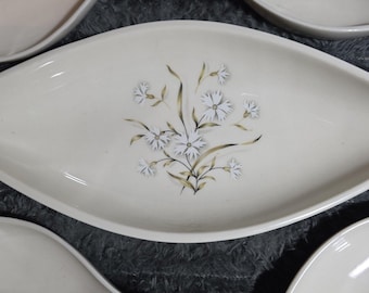 Vtg 5 PC Lot - Taylor Smith & Taylor TAYLORTON "DIANTHUS" Serving Pieces 1950's