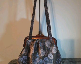 Vintage Carpetbags of America Purse Lucite Handle Bag 1960's EUC