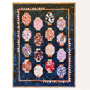 Asian Lantern Quilt Pattern Downloadable PDF