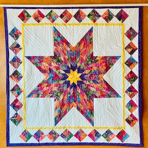 Batik lone star quilt