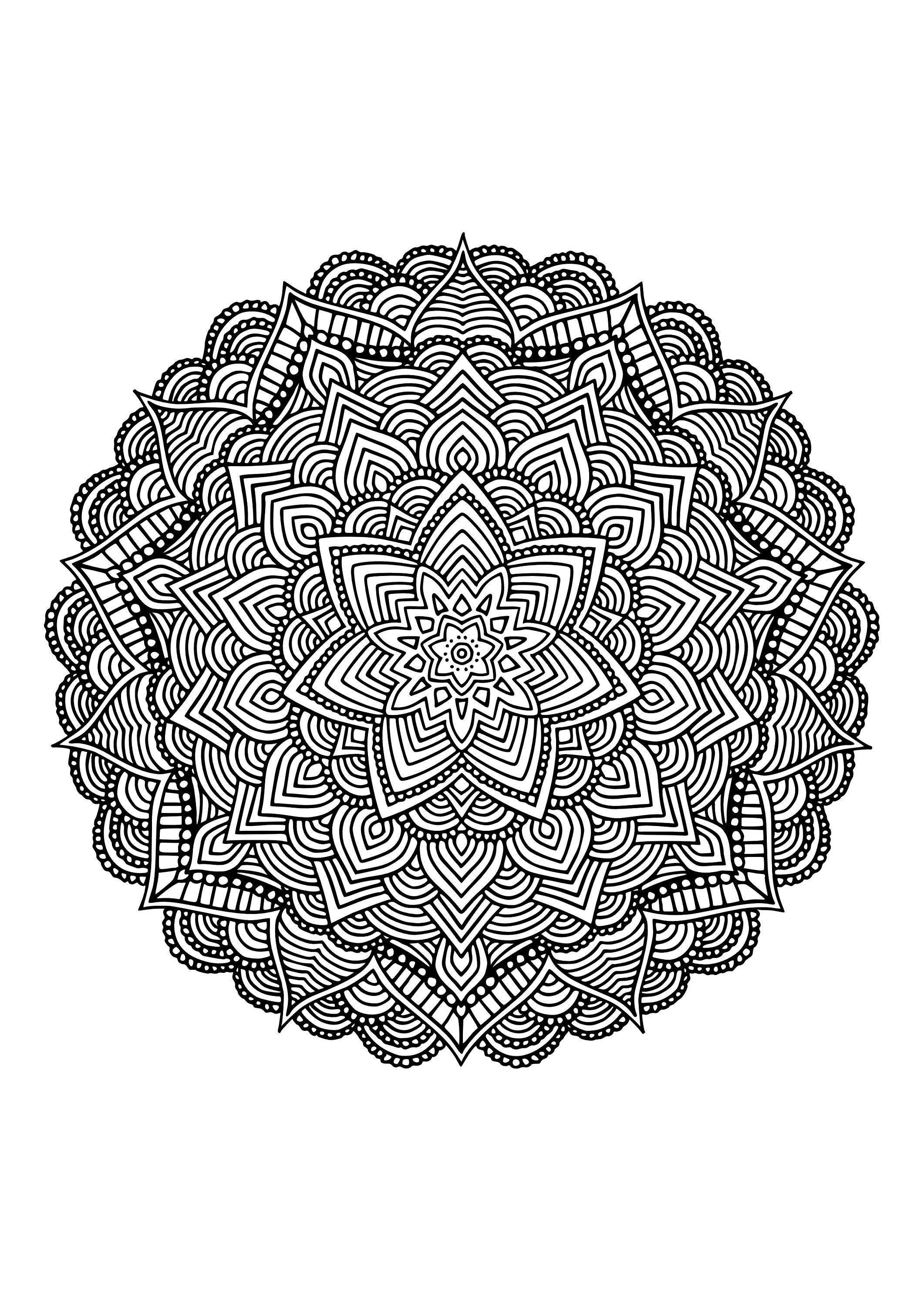 Hermosas páginas para colorear Mandala | Etsy