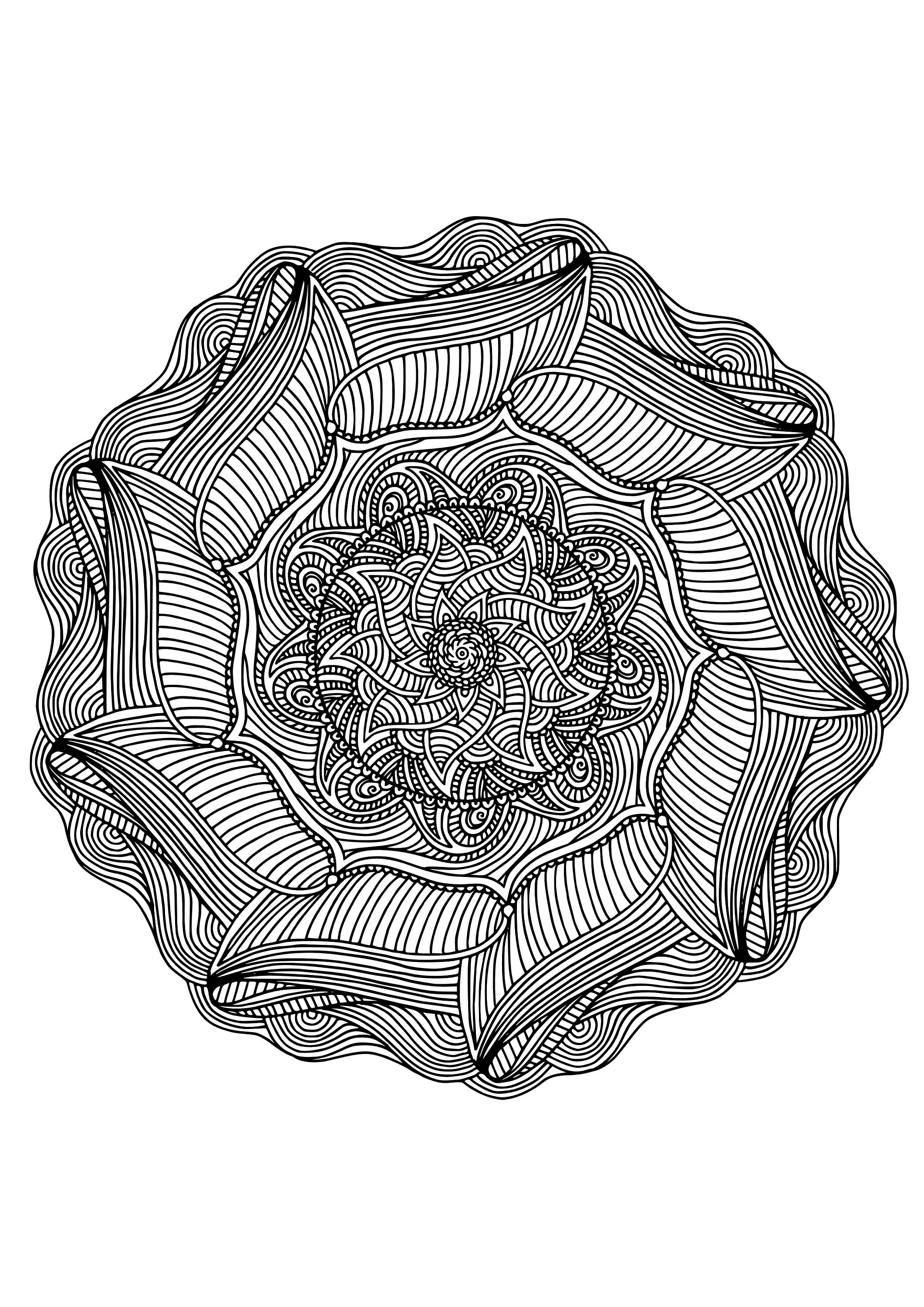 Beautiful Mandala Coloring Pages | Etsy