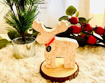 plaster Reindeer air freshener with 3 ml fragrance oil/aroma stone/ personalized Christmas air diffuser gift/home decor/minimalist decor