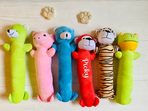 Personalized Dog Toy with Rope and Squeaker