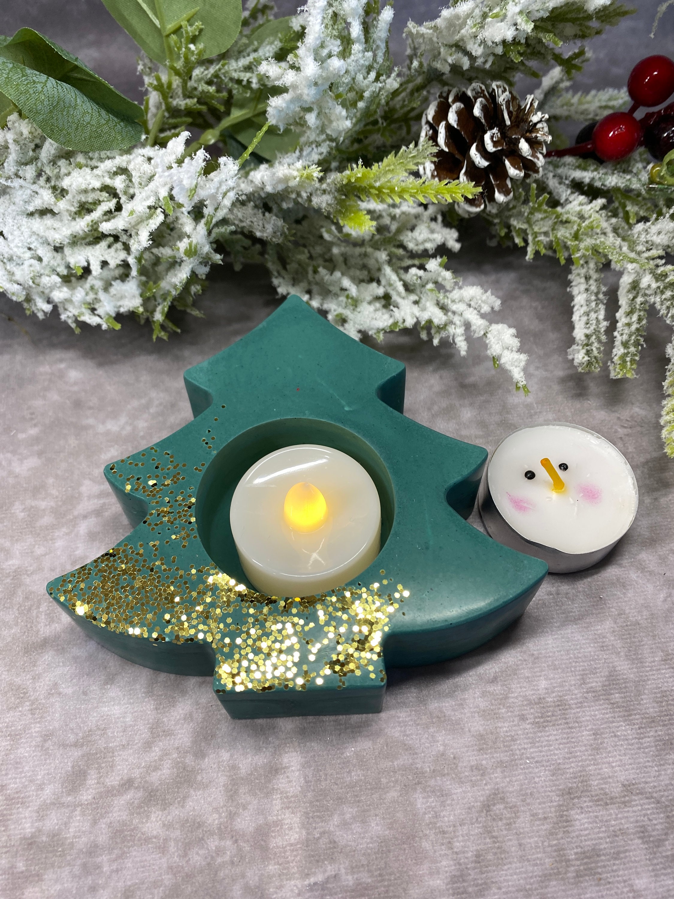 Christmas Tree Tea Light Candle Holder Gift Box | Christmas Decorations ...