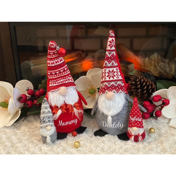 personalized Gnome/family gnome Christmas decorations/nordic Gnome/Christmas 2023 gift