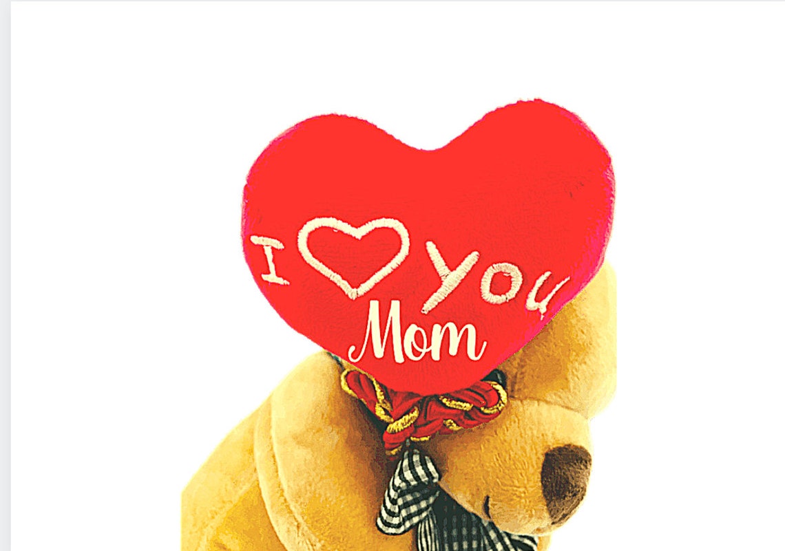 Custom Bear With Heart I Love You Teddy Bear Personalized Etsy