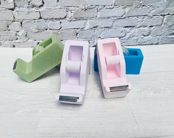 Personalized Concrete Tape Dispenser: Custom Office Gift
