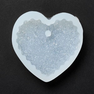 Druzy Heart Mould, Crystal Heart Mold, Keyring Heart Mould, Crystal Heart Mould, Large Pendant Mold UV Resin Mold Keyring Mold