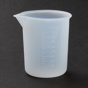 Reusable Silicone Measuring Cup Mixing Cup for Acrylic Paint Pouring Cups Epoxy Resin, Casting , Jewelry Making Craft - 500ml, Size: 500 mL, White