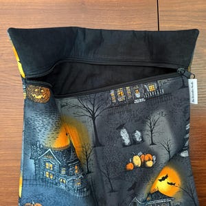 Haunted houses Project Bag for Cross Stitch, Embroidery, iPad in multiple sizes image 4