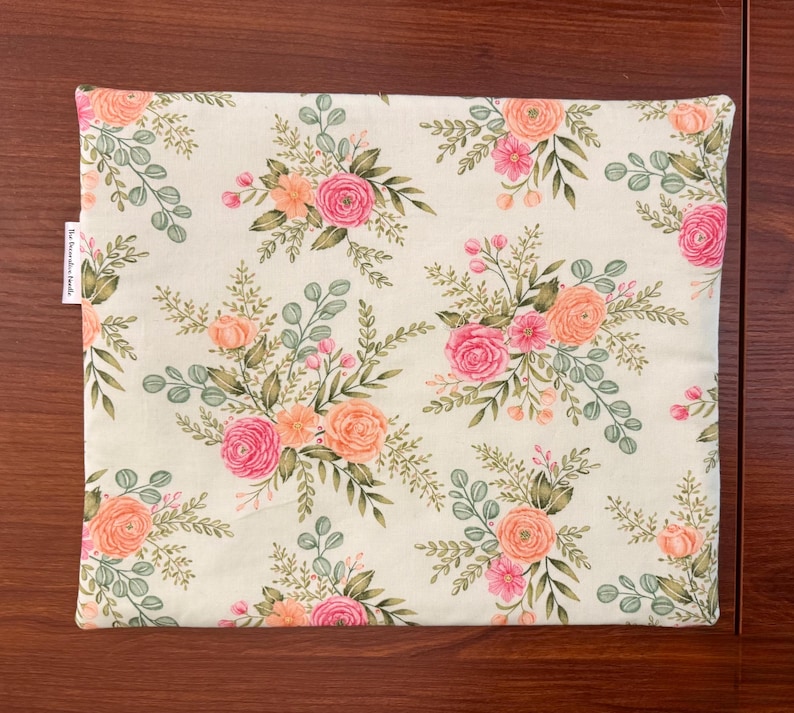 Floral Project Bag with Kindness fabric for Cross Stitch, Embroidery, iPad 10 x 12.5 bild 2