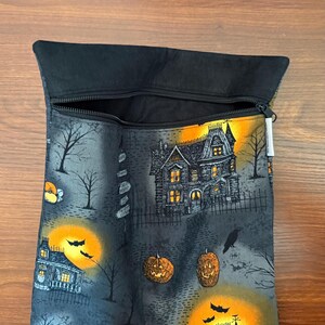 Haunted houses Project Bag for Cross Stitch, Embroidery, iPad in multiple sizes image 7