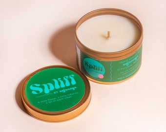 Hash Scented Vegan Candle - 6oz Soy Blend, Hemp Wick