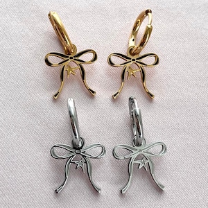 Starry Bow Double-Sided Earrings