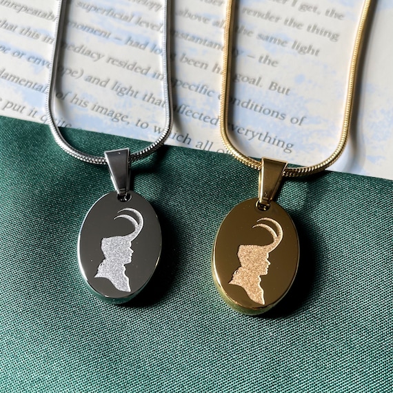 Mischief Portrait Necklace Engraved 