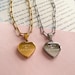 w.b.a. necklace - Engraved Heart Chain Pendant Necklace 