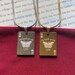 H card necklace - Engraved Rectangle Snake Chain Pendant Necklace 