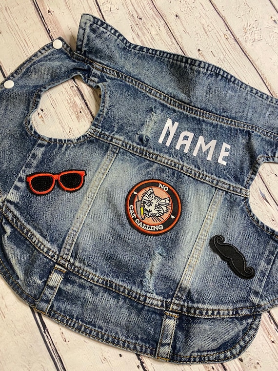 Denim Dog Jacket Denim Dog Vest Small Breed Dog Jacket